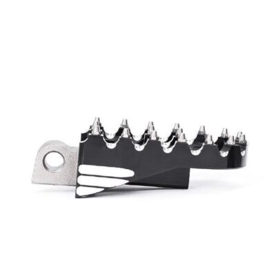Black Rotating Universal Custom Footpegs “Stainless Teeth”